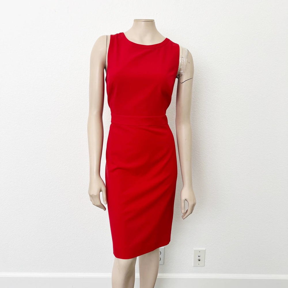 J. Crew Factory Red Midi Dress